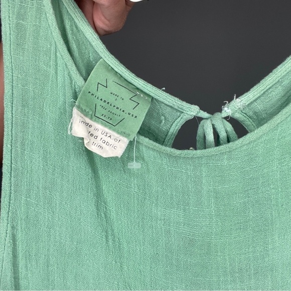 Free People Green Raw Hem Swing Dress - Picture 11 of 12